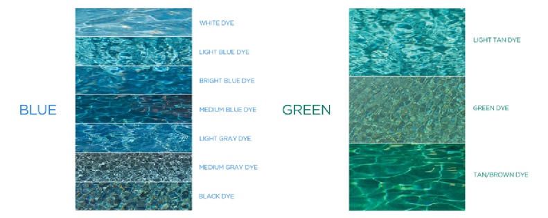 Water Color Spectrum pool replaster finish color chart